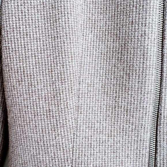 Zara made in Spain Micro Check Wool Blend Zip Blazer XS - Picture 4 of 8